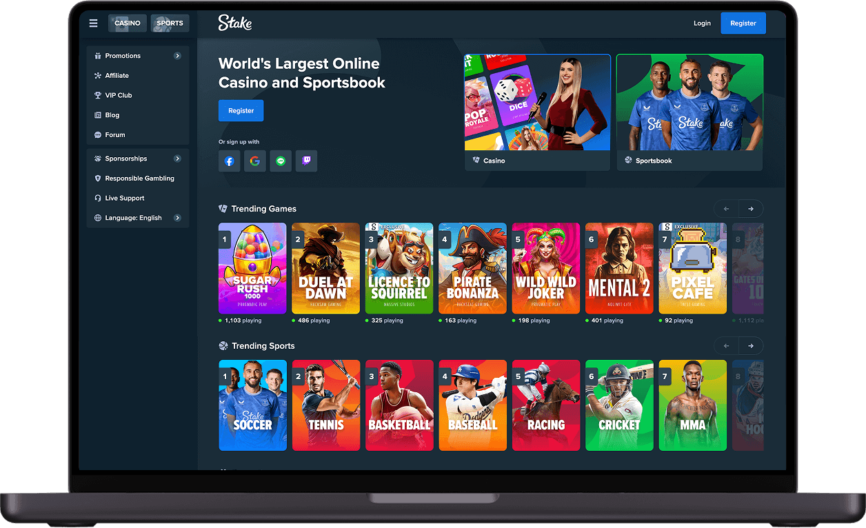 Stake Casino Australia Desktop